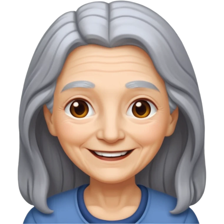 Togther long hair grandma emoji