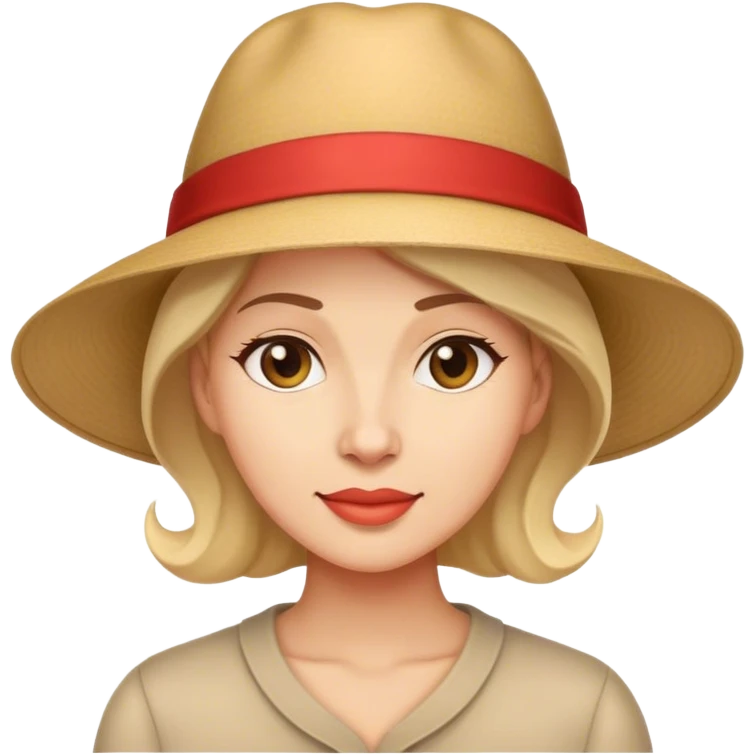 Mom with a hat emoji