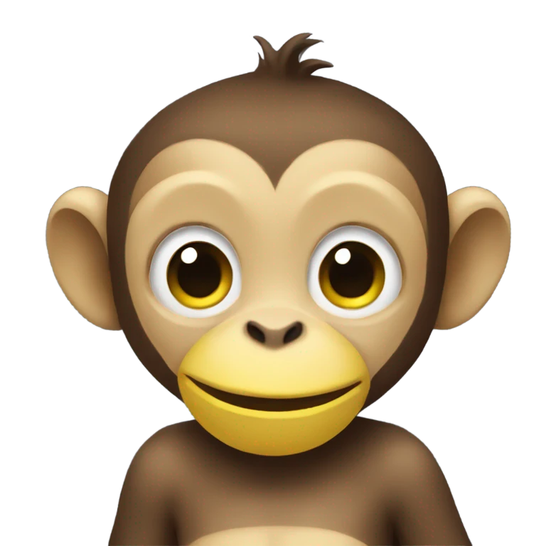 Monkey with banana  emoji