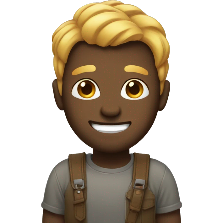 😀 with back hair emoji