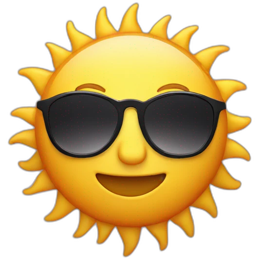SUN WITH SUNGLASSES emoji