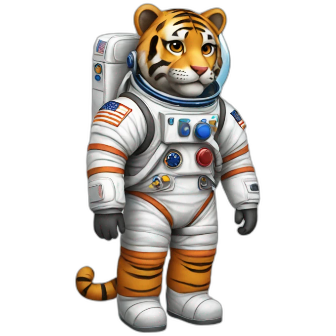 Astronaut Tiger emoji