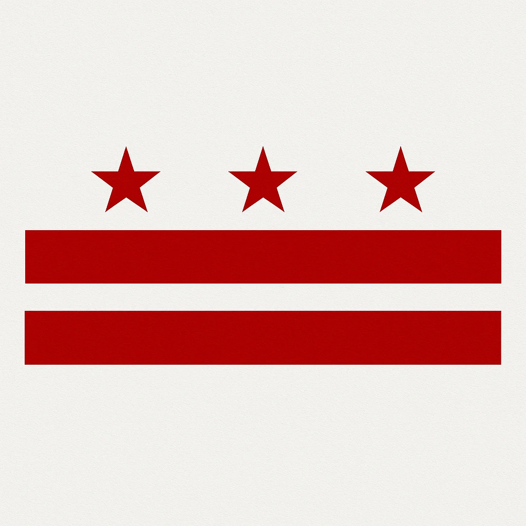 flag with a white background, two horizontal red stripes, and three red stars above the stripes emoji