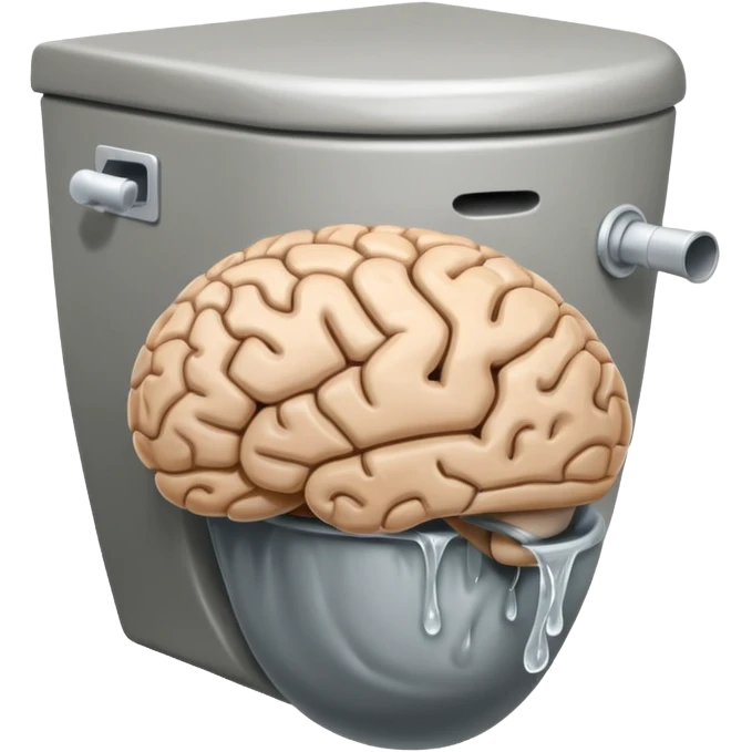 Brain in toilet  emoji