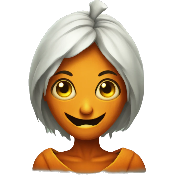 Scary pumpkin lady Halloween  emoji