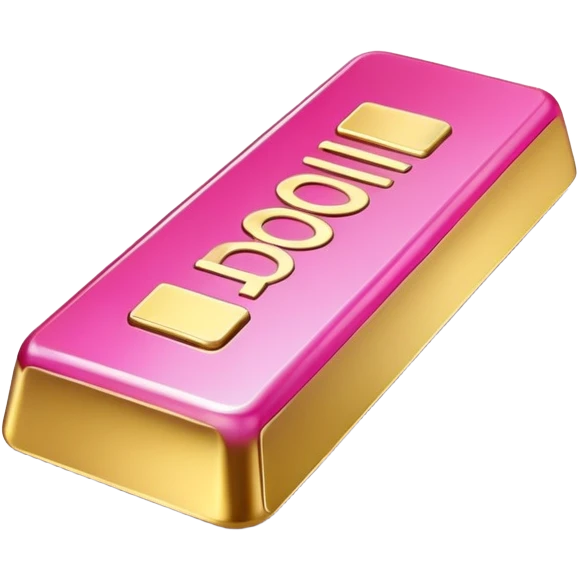 Pink gold bar emoji