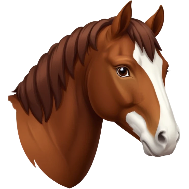 Realistic Clydesdale horse emoji