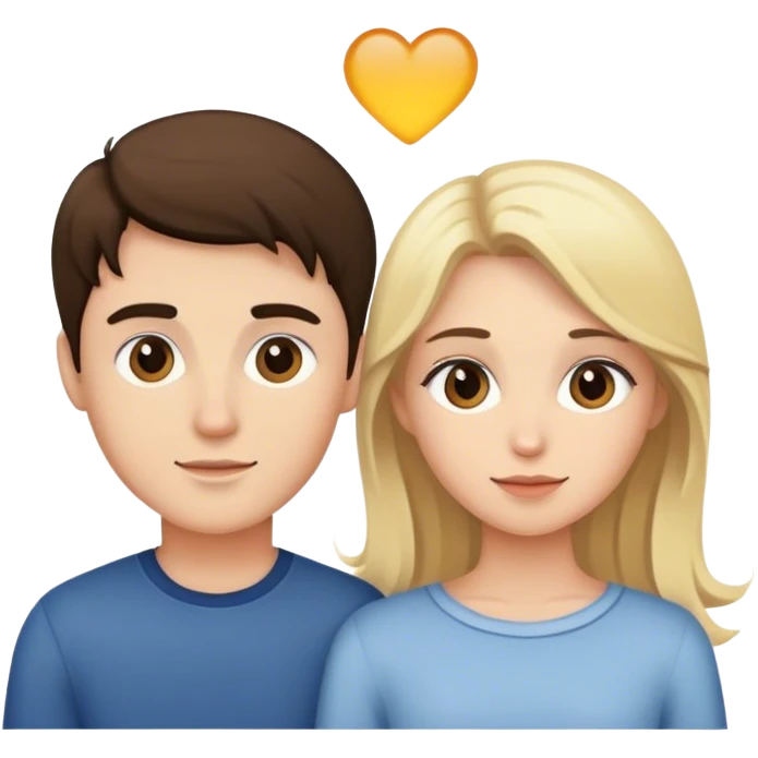 Couple brunette Girl, blonde Boy  emoji