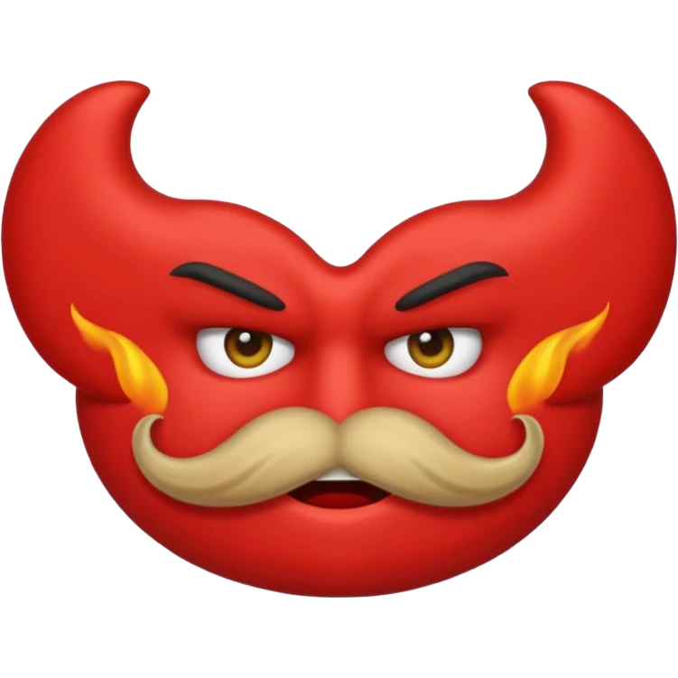 crea una imagen con un emoji Furioso sin bigote emoji