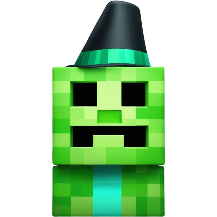 Minecraft creeper with a party hat emoji