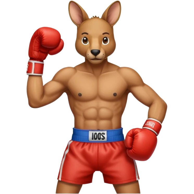 Kangaroo boxer emoji