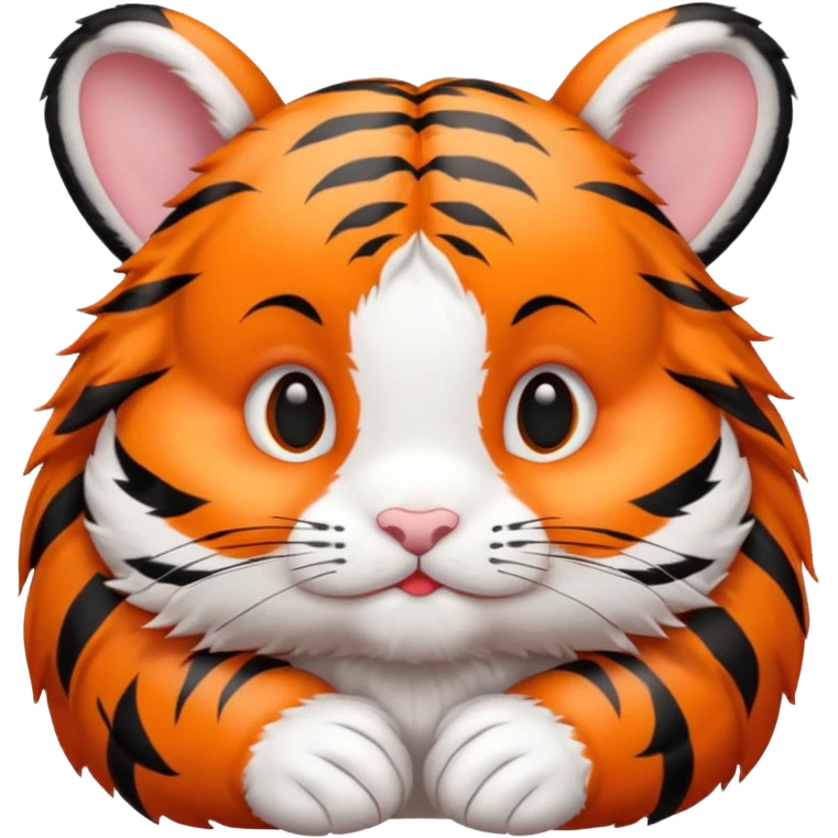 Baby bunny with tiger emoji