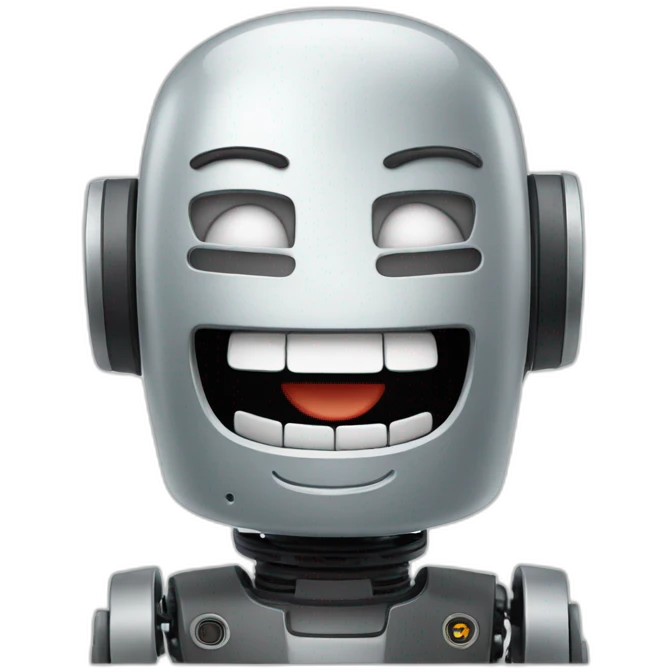 robot laughing emoji