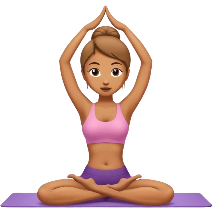 Mujer haciendo yoga  emoji