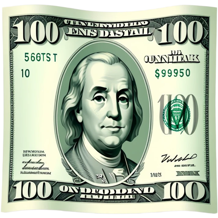 $100 bill emoji