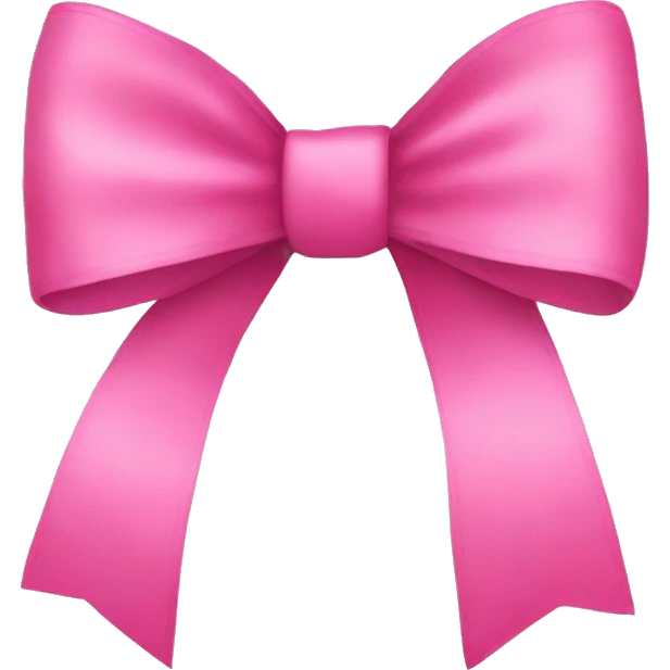 Pink bow long straps emoji