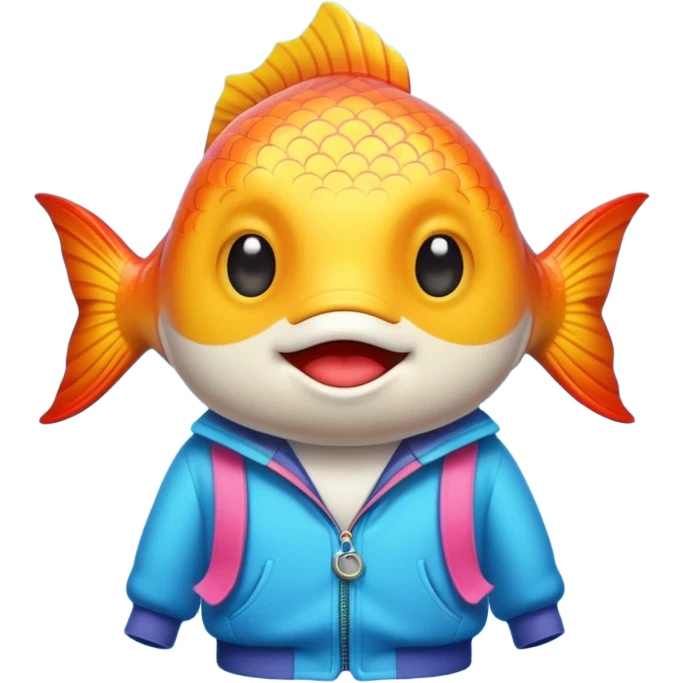 Fish wearing clothes emoji