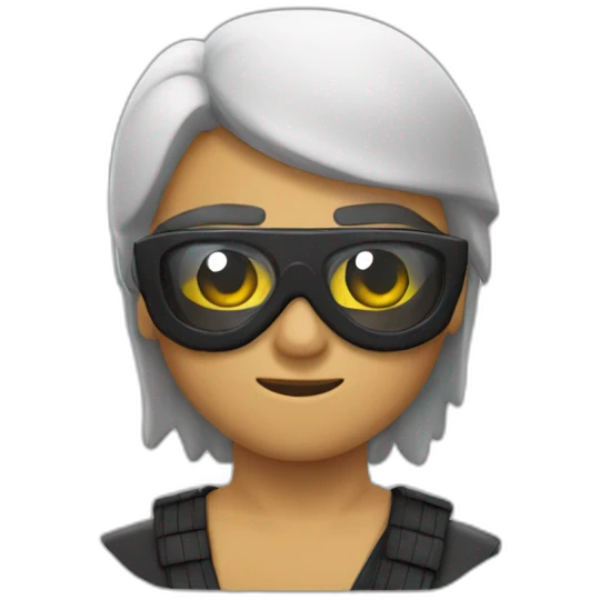 Ninja con lentes emoji