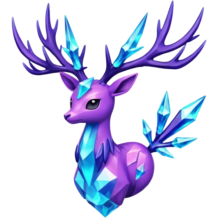 Pokemon legendary purple and cian crystal xerneas emoji
