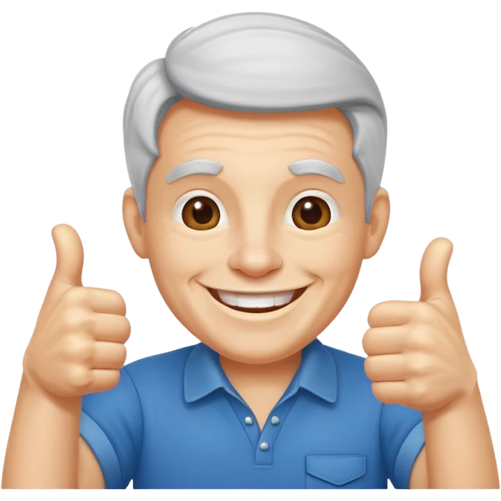 happy boomer showing thumbsup emoji