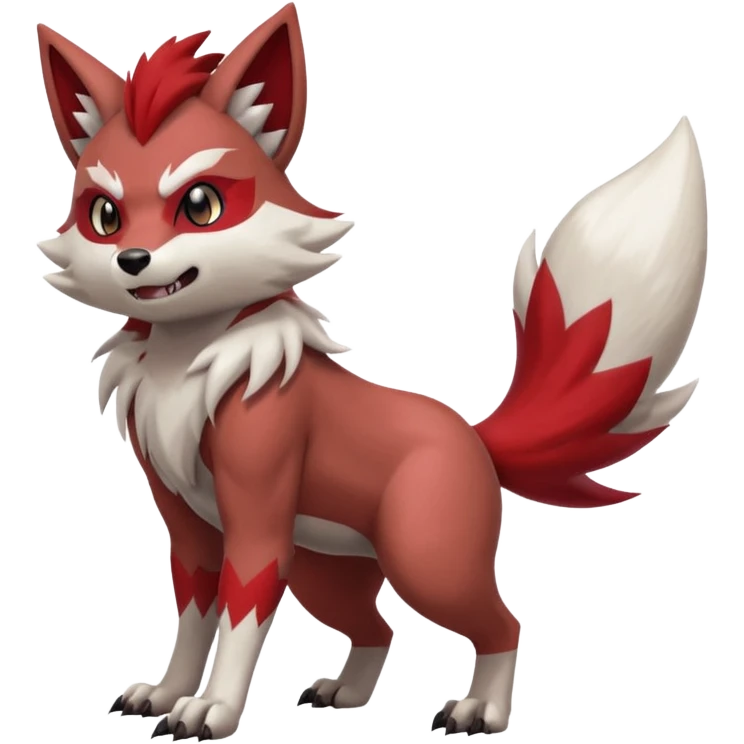 Lycanroc-Zangoose-Zoroark-Furret-fusion emoji
