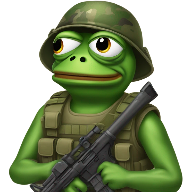 Pepe in army emoji