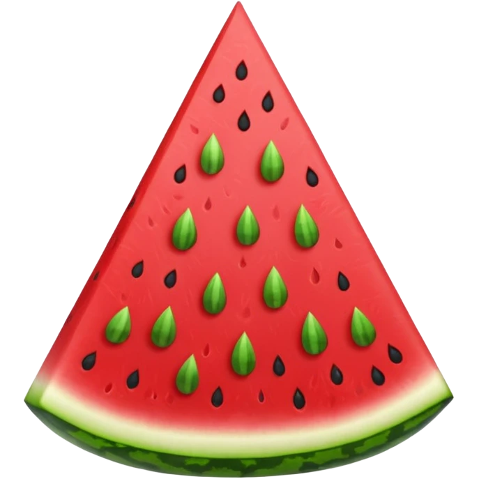 Cartoon Watermelon triangle one slice small sweet  emoji