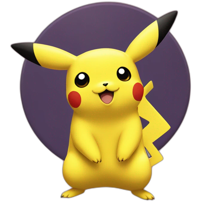 Pikachu on top of Macron emoji