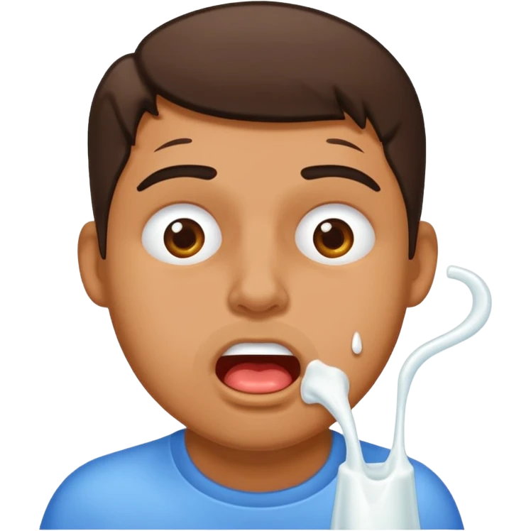 Man drooling out gluer emoji