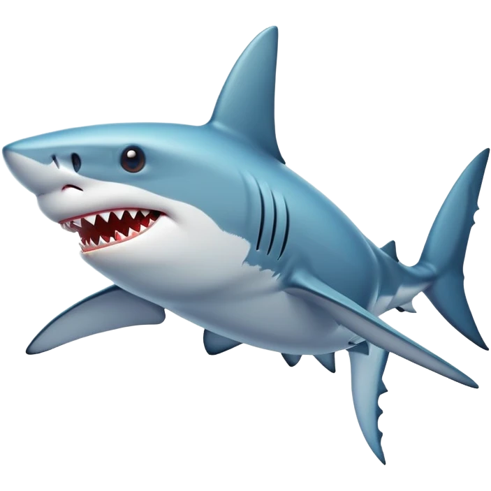 realistic shark with unique colors emoji