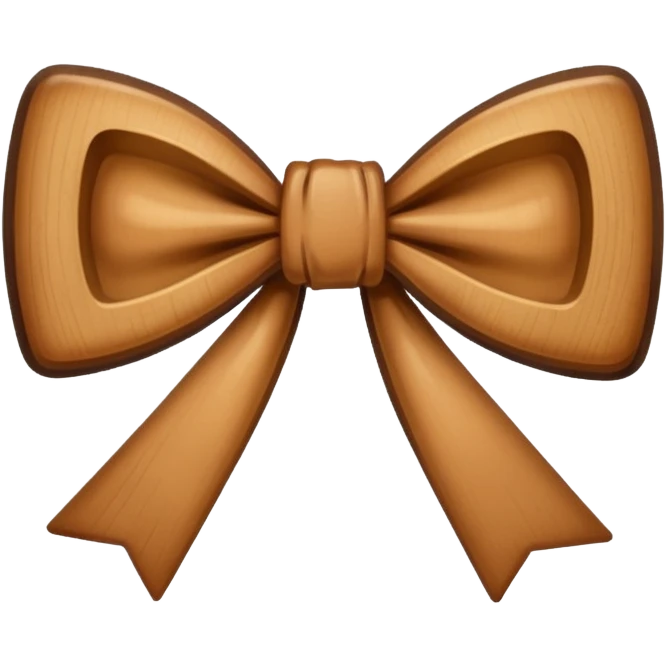 a bow with tan and brown emoji