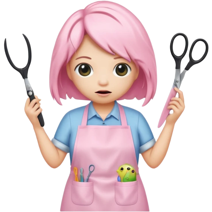beautiful blob fish that is a hair stylist emoji