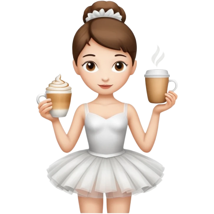 ballerina with cappuccino cup emoji