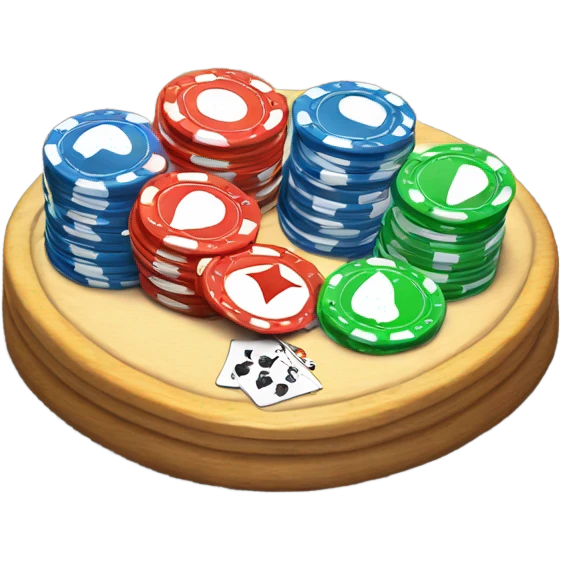 Poker chips being shuffled emoji
