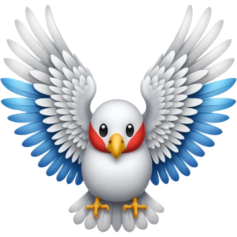 Only a wing. Double side white wing emoji