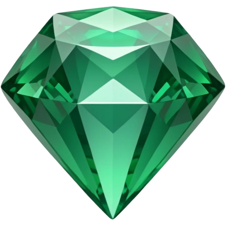 GREEN emerald, diamond gem shape emoji