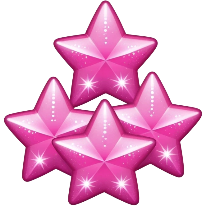 pink small three stars sparkling ✨ emoji