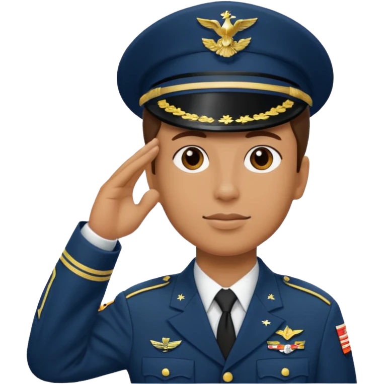 American soldier showing respect emoji