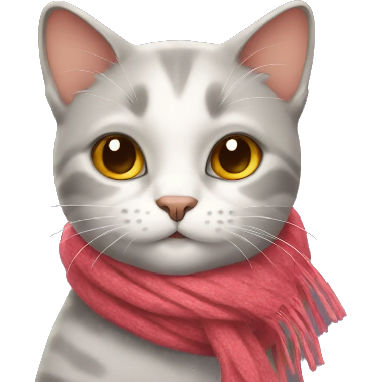 Cat with scarf emoji