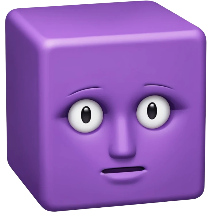 purple person no face cube face japan emoji
