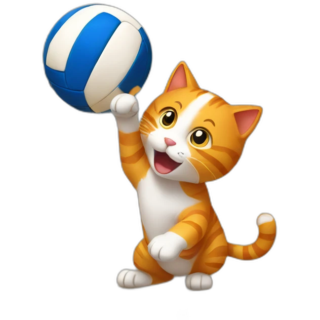 ginger-cat-volleyball-setting emoji