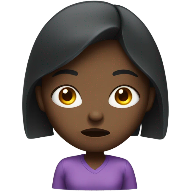 Dark girl mad emoji