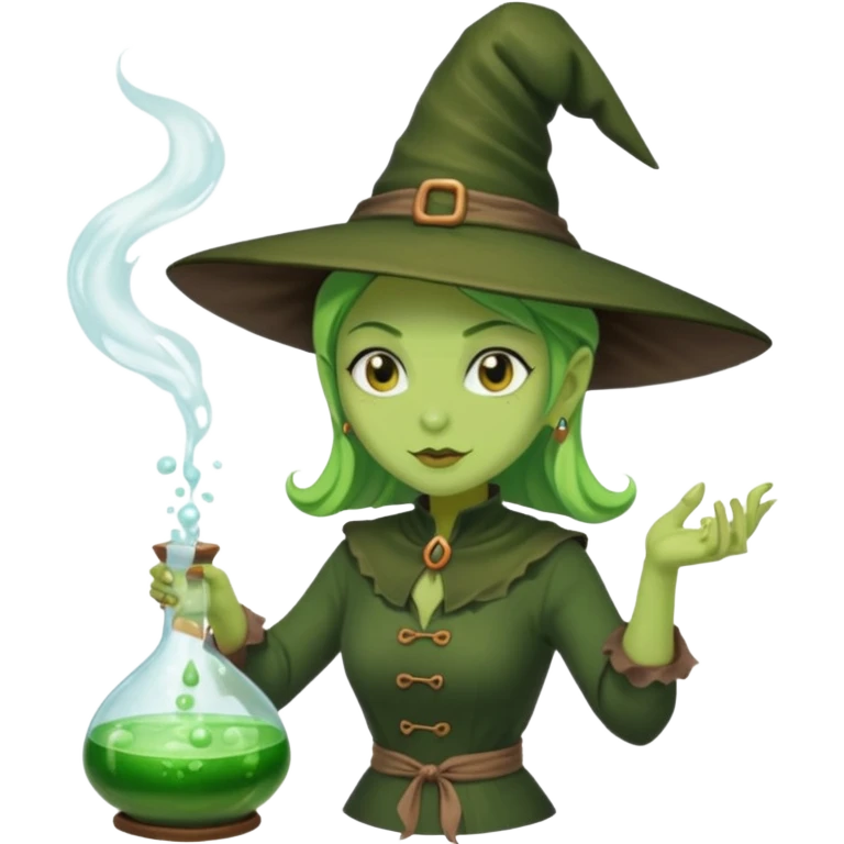 green witch cooking potion emoji