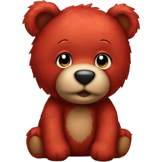 Red teddy bear emoji