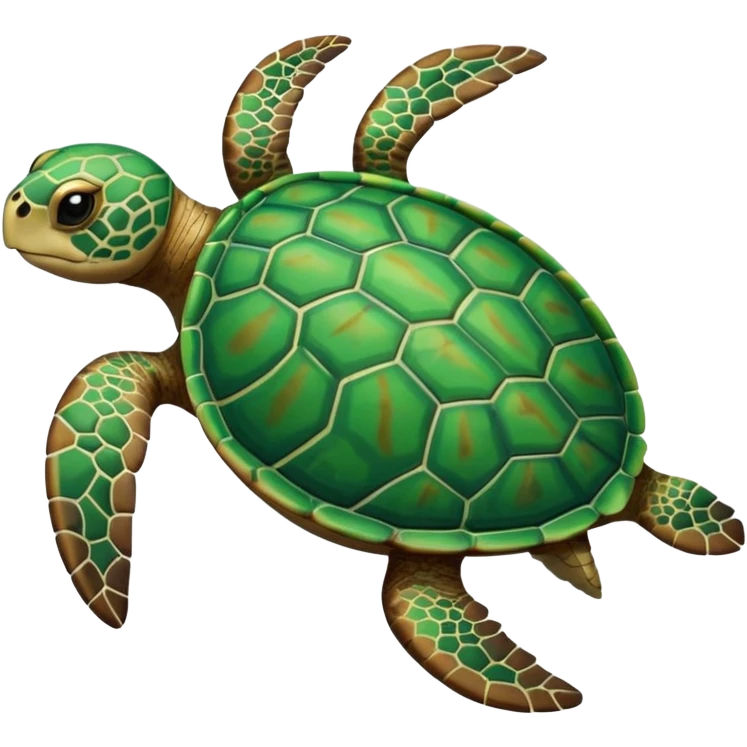 Sea turtle at the beach emoji