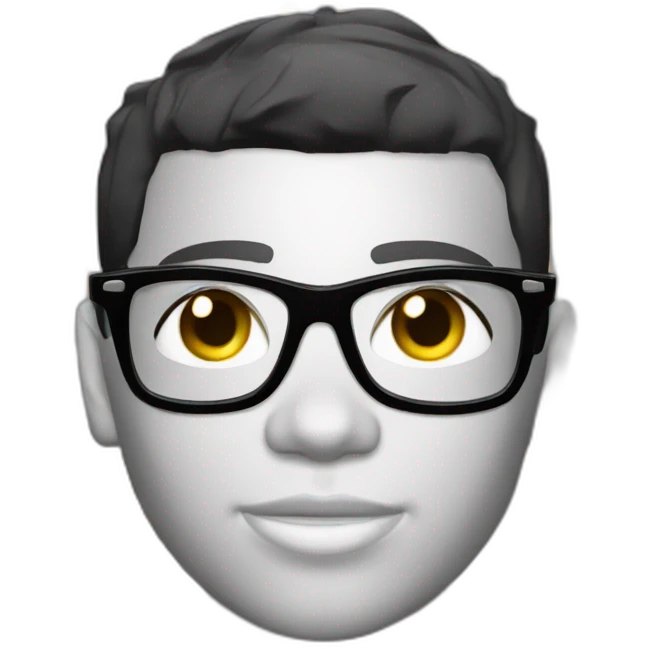 y2k face black bratz boy, sparkles, glasses  emoji