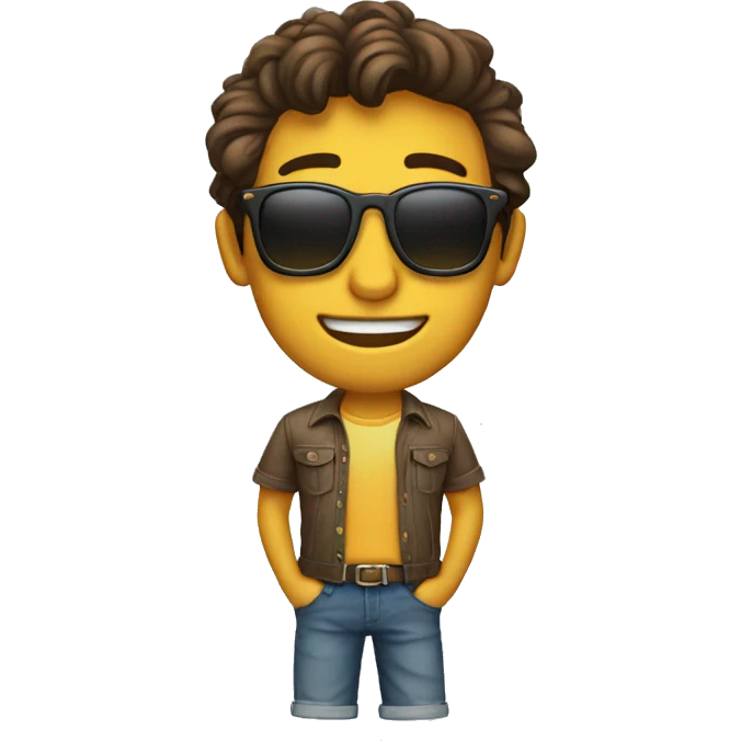 Chico con gafas de sol emoji