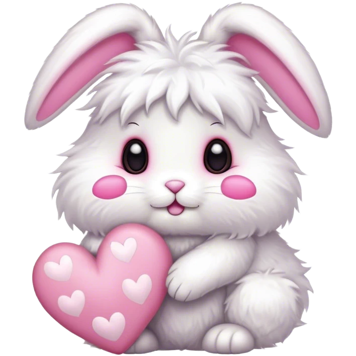Bunny with hearts emoji