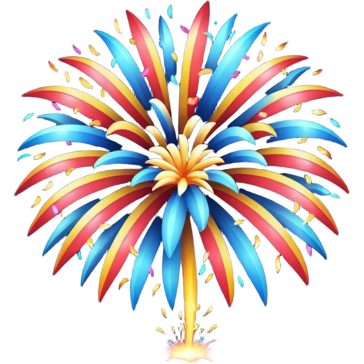 New year Fireworks real emoji