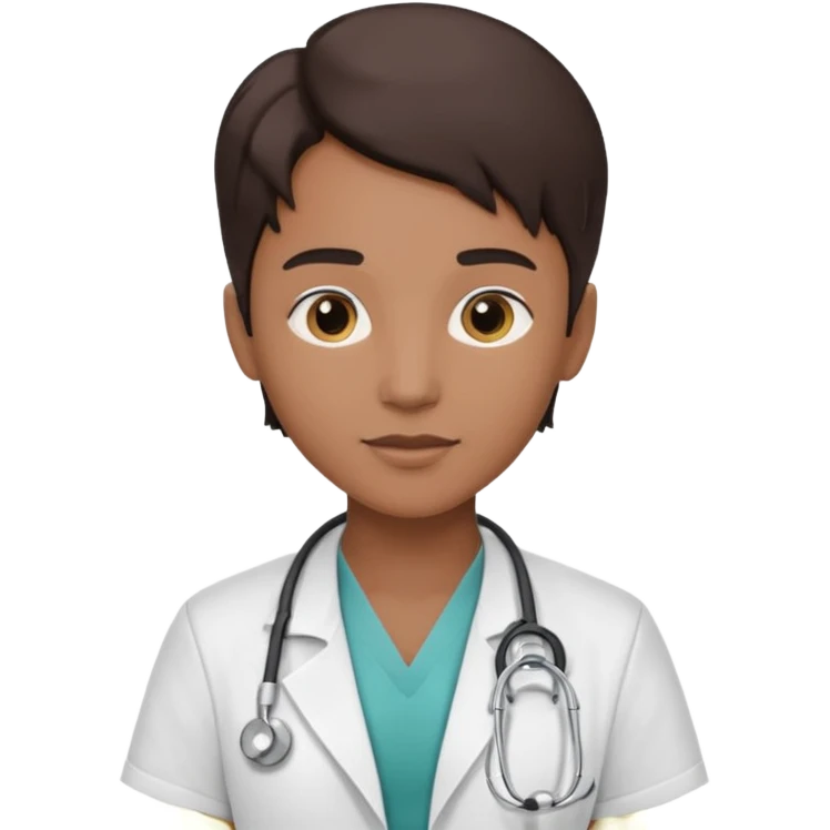 androgynous physician no stethoscope and medium tone skin NO stethoscope emoji